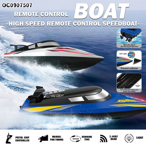 2,4G tamaño grande carreras de alta velocidad <span class=keywords><strong>Rc</strong></span> Control remoto barcos Kit de juguete para niños con luz - Product Image 2