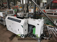 Máquina de WPC Greenlandplast, máquina de fabricación de postes de plástico reciclado, línea de producción de cercas de jardín de plástico y madera
