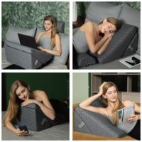3-in-1 Modernes Kühlendes Memory-Schaum Bettkeilkissen Solides Dreieck-Design Reflux-Schnarchlinderung Rückenstütze Abnehmbar Staubabweisend