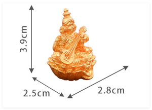 รูปปั้นเรซิ่นพระพุทธรูปพระสงฆ์พระพุทธศาสนา 3 มิติ น่ารัก ขนาดเล็ก สำหรับตกแต่งสวนเซน รูปปั้นพระพุทธเจ้าซาราสวติ สำหรับเทศกาลคริสต์มาส - Product Image 2