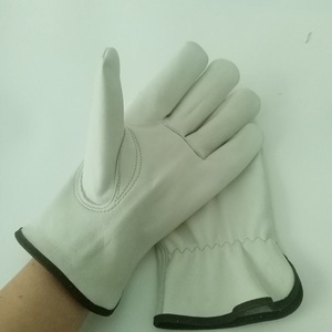 Guanti da fabbrica pelle di capra guanti in pelle di guida guanti da lavoro per uomo e donna - Product Image 1