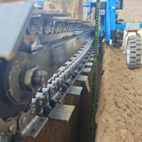 Chaîne de tranchéeuse pour tranchées creusées à la tronçonneuse, machine de creusement de tranchées automatisée, mini-pelleuse