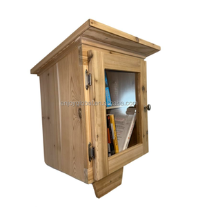 Bibliothèque extérieure Boîte à livres Kit gratuit Petite armoire en bois Bibliothèque extérieure Boîte à livres pour le partage de livres Échange de littérature - Product Image 2