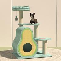 Nouvelle conception, arbre à chat en forme d'avocat, cadre d'escalade pour chat, gain de place, cadre d'escalade pour la maison, griffoir en sisal, lit pour chat écologique, arbre à chat