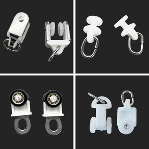 Polea silenciosa de Metal de diseño moderno y cuentas de gancho para cortina Universal Nano accesorios de rueda para cortinas y pistas - Product Image 3