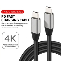 Cable de Datos USB 3.1 Tipo-C a Tipo-C con Funciones Completas, 10Gbps, 4K 60Hz, 60W PD, Carga Rápida para Computadora y Cámara
