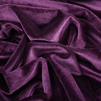 Tissu en velours extensible brillant en gros, Spandex/Polyester 240GSM pour robes, costumes, tapisserie et décoration intérieure