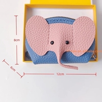Prix d'usine Porte-monnaie éléphant pour femme, Pendentif de sac, Porte-cartes créatif, Pochette à fermeture éclair pour rangement de rouge à lèvres et argent
