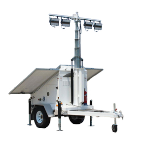 Tour d'éclairage solaire mobile à prix d'usine, à essieu unique, IP65, 1035W, 90000Lm LED, angle de faisceau 120° - Product Image 2
