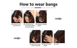 <span class=keywords><strong>Frange</strong></span> à Clip cheveux humains <span class=keywords><strong>frange</strong></span> vaporeuse <span class=keywords><strong>frange</strong></span> avec branches postiches pour femmes Clip à Air plat soigné - Product Image 6