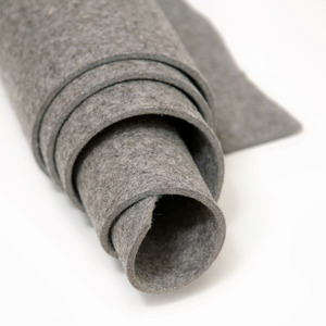 Chất lượng cao 100% vải len tự nhiên trong len màu xám đậm cảm thấy - Product Image 2