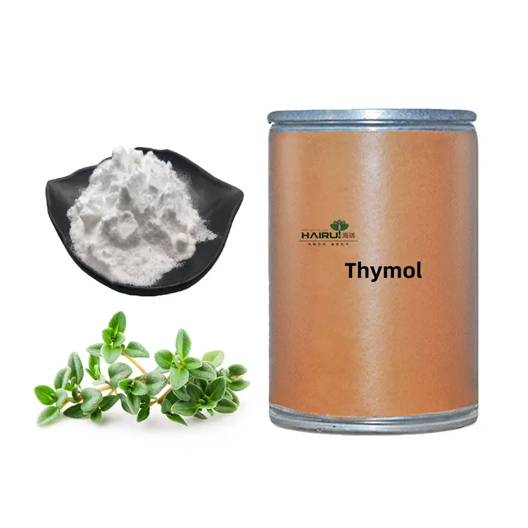 Poudre d'extrait de thymol vulgaris de saveur pure de haute qualité à 100% au meilleur prix cristal de thymol en vrac