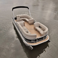 Bateaux pontons de luxe sportifs en aluminium, personnalisables, avec certificat CE, garantie de 3 ans et plancher en jonc de mer – Vente chaude