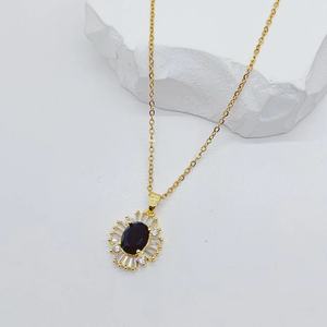 สร้อยคอเครื่องประดับแฟชั่นชุบทอง18K เครื่องประดับสแตนเลสจี้หัวใจสร้อยคอเครื่องประดับแฟชั่นสำหรับผู้หญิง - Product Image 3