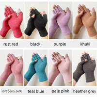 Gants de travail sans doigts pour l'arthrite, gants de compression en coton et élasthanne, anti-douleur pour l'arthrite
