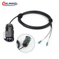 Connecteur de fibre optique circulaire étanche IP68 CNLINKO LP24 pour assemblage de câbles de transmission de signal industrielle