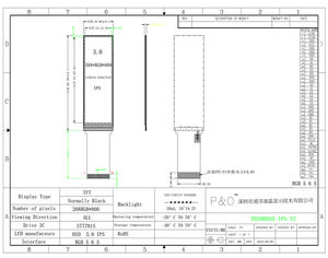Polcd <span class=keywords><strong>3</strong></span> inç 268*800 çözünürlük RGB arayüzü IPS 40pin uzun şerit <span class=keywords><strong>3</strong></span> "TFT LCD ekran - Product Image 6