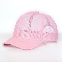 Mode casquette de Baseball à bord court chapeau de camionneur basique visière courte chapeau en maille d'été