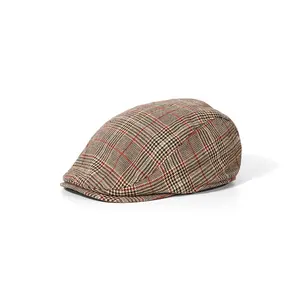 Oem Fashion Design il tuo berretto caldo a colori solidi berretto piatto con visiera da Golf cappello da guida Duckbill berretto da edera