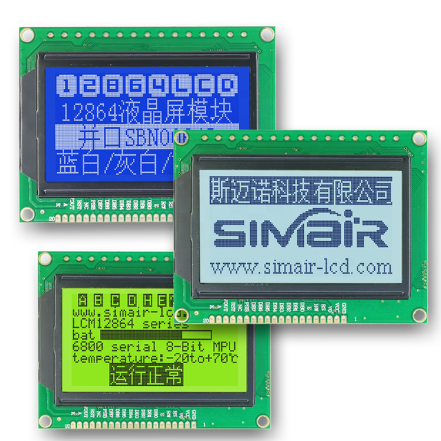3.24 Inch 12864 Graphic Display  Monochrome Lcd Module 128x64 Dot matrix Industrial Screen with Chinese Font Yellow Green Blue