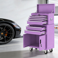 Chariot à outils modulaire pour réparation automobile et atelier, avec serrure à clé – Vente chaude usine