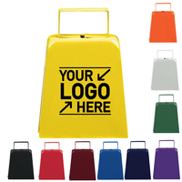 Cadeau promotionnel personnalisé, cloche à main en métal de 4 pouces, cloche à main pour événements sportifs et fêtes, cloche à main de 4 pouces pour la publicité d'entreprise