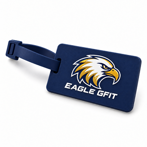 Étiquette d'identification en caoutchouc PVC souple avec logo personnalisé, accessoire de voyage imperméable pour cadeau promotionnel, étiquette de bagage en gros - Product Image 1