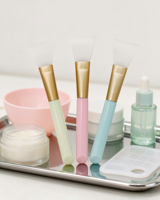 Lot de 3 pinceaux applicateurs de correcteur de teint en silicone, taille standard, réutilisables, pour masques de boue, soins de la peau, application cosmétique non poreuse