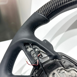 Volant de voiture en cuir lisse en fibre de carbone pour <span class=keywords><strong>Audi</strong></span> C7, qualité supérieure pour <span class=keywords><strong>Audi</strong></span> B8 B8.5 B9 <span class=keywords><strong>R8</strong></span> A3 A5 A6 A7 TT C8 C7 C6 B6 B7 - Product Image 5