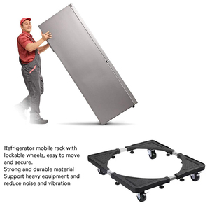 Support de Base Réglable Multifonction pour Châssis de Machine à Laver Réfrigérateur, Chariot Mobile à Roues Verrouillables pour Appareils Électroménagers - Product Image 3