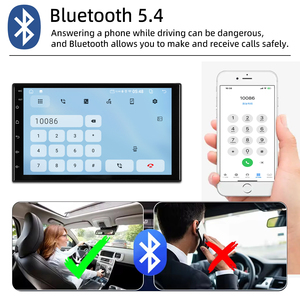Stereo mobil 2Din 7 inci Universal, Radio mobil navigasi GPS sistem Multimedia Auto FM Amplifier OBD2 fitur RGB mendukung - Product Image 6