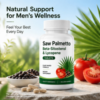 Comprimés de Saw Palmetto, Beta-Sitostérol et Lycopène – Complément pour la Santé de la Prostate Masculine