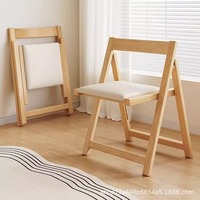 Chaise pliante en bois massif pour la maison - Design simple, compacte et portable, meubles pour le salon, la salle à manger, le bureau et le camping