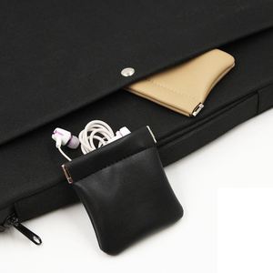 Colorful <b>Mini</b> PU Leather Coin Purse & Storage <b>Bag</b> Self-Closing Earphone Case 7.5x8.5cm Soft & Durable - Product Image 3