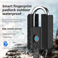 Serrure intelligente biométrique USB, contrôle par application TTlock, commodité sans clé, cadenas à empreintes digitales, alliage carré enduit de poudre, étanche IP67