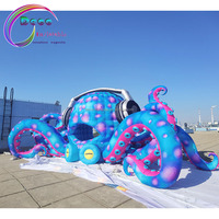 Décorations de scène de concert Grande pieuvre gonflable Dj Booth Scène de pieuvre gonflable