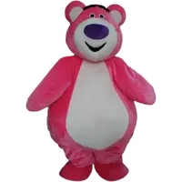 Bswm36 장난감 이야기 Lotso 마스코트 의상 핑크 곰 사용자 정의 마스코트 할로윈 파티