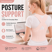 Correcteur de posture pour femmes, double structure, support à ressorts en PP, thermosoudé, invisible sous les vêtements, pour le bureau et le quotidien
