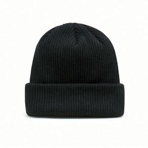 Bonnets d'hiver unisexe en acrylique 100% tricoté, couleur unie, avec logo personnalisé d'usine, broderie 3D, pour la plage et le monde des affaires - Product Image 2