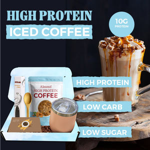 Kit Regalo di Caffè Istantaneo Biologico ad Alto Contenuto Proteico con Mandorle, Gusto Dolce con Aroma di Zucchero, Proprietà Dimagranti, Confezionato in Sacchetto - Product Image 2