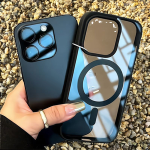 Custodia per Telefono <span class=keywords><strong>Trasparente</strong></span> in TPU Acrilico con Chiusura Magnetica, Opaca, di Lusso e Antiurto per 11 12 <span class=keywords><strong>13</strong></span> 14 15 16 17 Pro Max 16E 17Air - Product Image 2