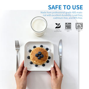 Assiettes carrées classiques en <span class=keywords><strong>plastique</strong></span> durable Gaixie pour les fêtes, les desserts, les salades, les collations et les apéritifs - Product Image 3