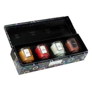 Tùy Chỉnh Tái Chế Màu Đen Giấy Nến Bao Bì Hộp Tay Áo Trượt out Nến Hộp Carton Bao Bì Với Ruy Băng - Product Image 1