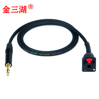 Kabel Audio Tiga Inti Besar Bebas Oksigen Stereo 635Mm Perempuan 65Mm Ekstensi Laki-laki PVC Saluran Ganda Berlapis Emas Asli