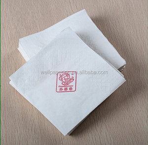 Servilletas blancas y marrones con logotipo impreso personalizado Servilletas de papel tisú 33x33cm Servilletas de cóctel de papel de 2 capas PARA CENA Cumpleaños Boda - Product Image 3