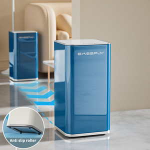 Cubo de Basura Cuadrado de Acero Inoxidable de 15L, <span class=keywords><strong>Azul</strong></span>, para Cocina, Baño, <span class=keywords><strong>Reciclaje</strong></span> y Almacenamiento - Product Image 3