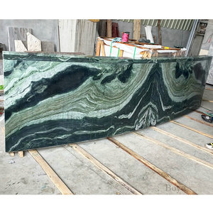 Hiện đại sang trọng thân thiện với môi đầy đủ rắn mờ màu xanh lá cây đá cẩm thạch Backlit bàn tiếp tân U hình dạng bảng truy cập đá khách sạn thương mại - Product Image 5