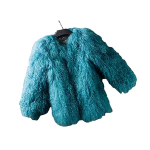 Toptan Custom Made kuzu kürk ceketler moğol kuzusu kürk manto kadınlar ve bayanlar için