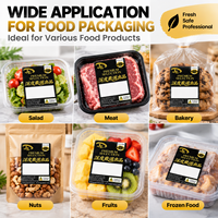 Étiquettes personnalisées pour emballages alimentaires, rouleaux d'autocollants blancs en BOPP avec panneau d'informations vierge pour barquettes de viande