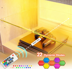 Mobile <span class=keywords><strong>TV</strong></span> Moderno per Televisori da 70-75 <span class=keywords><strong>Pollici</strong></span> con Ripiani in Vetro e Armadietti, Grande Centro di Intrattenimento - Product Image 3